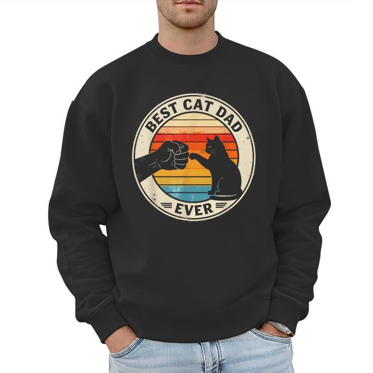 Retro Cat Dad Ever Cats Lovers For Men Women And Kids Men Sweatshirt