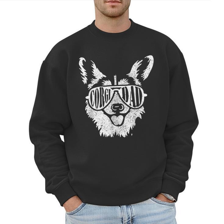 Retro Corgi Dad Dog Owner Pet Welsh Corgi Fathers Day Men Sweatshirt