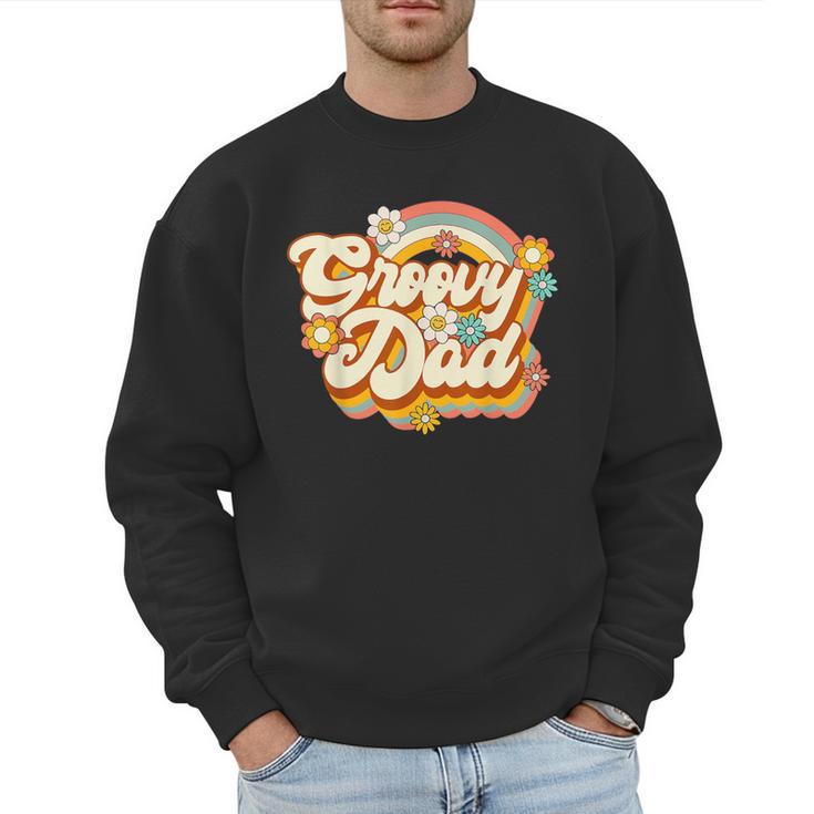 Retro Groovy Dad Family Birthday 60s 70s Hippie Costume Men Sweatshirt