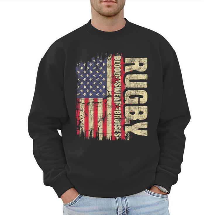 Rugby Blood Sweat Bruises Rugby Player Coach Dad Mom Men Sweatshirt