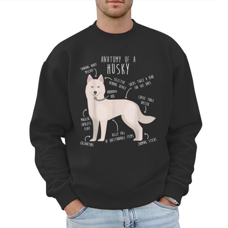 Siberian Husky Dog Anatomy Pet Mom Cute Dog Dad Men Women Kids Men Sweatshirt