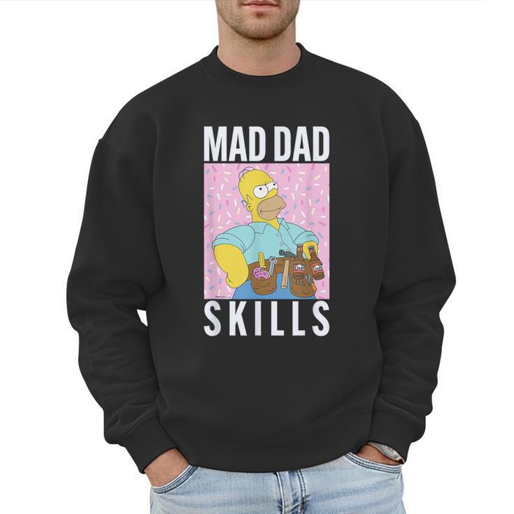 The Simpsons Father's Day Mad Dad Skills Homer Poster Men Sweatshirt
