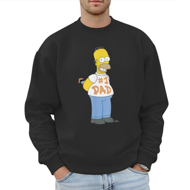 The Simpsons Homer Number 1 Dad Father's Day V2 Men Sweatshirt The Simpsons Homer Number 1 Dad Father's Day V2 Men Sweatshirt