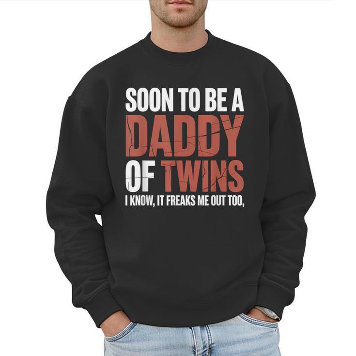 Soon To Be Dad Twins Fatherhood Pregnancy Announcement New D Men Sweatshirt