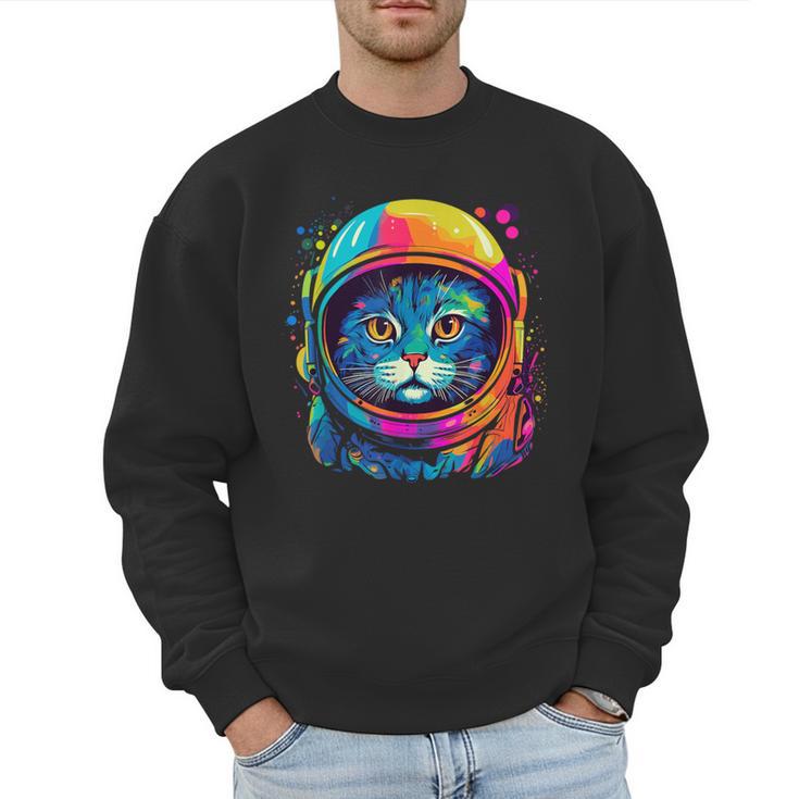 Space Cat Mom Cat Dad Men Women Kids Astronaut Space Men Sweatshirt
