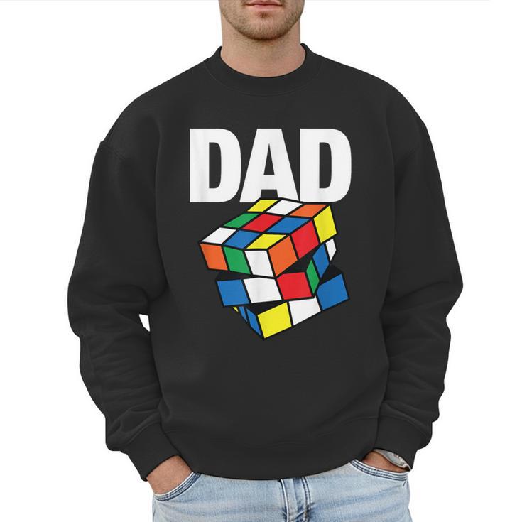 Speed Cubing Dad Puzzle Cuber Cube Kids Men Sweatshirt
