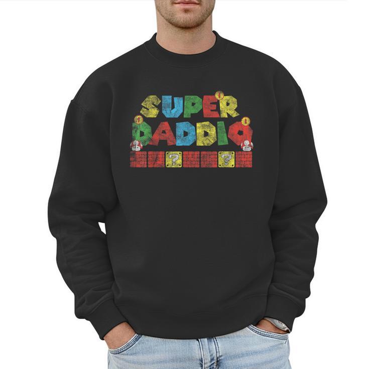 Super Daddio Retro Gamer Dad Style Men Sweatshirt