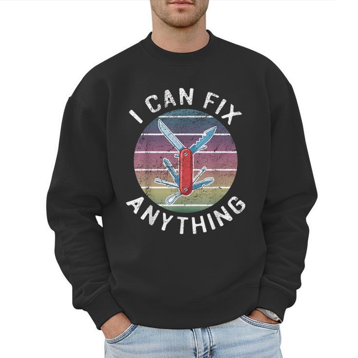 Swiss Army Knife DIY Dad Fathers Day Fix Anything Handyman Men Sweatshirt