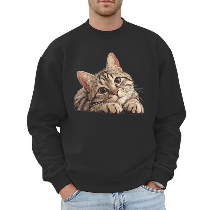 Tabby Cat Mom Dad Pet Shop Tabby Cats Kitten Tabby Cat Men Sweatshirt