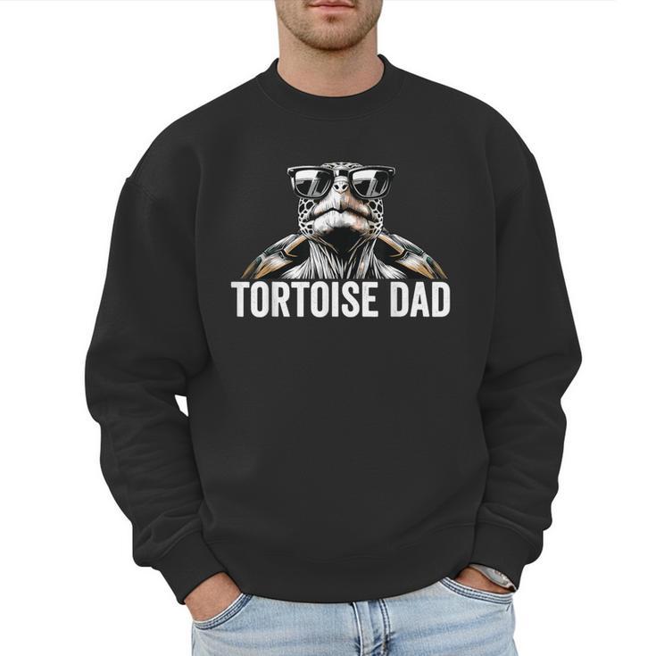 Tortoise Dad Tortoise With Sunglasses Vintage Tortoise Dad Men Sweatshirt