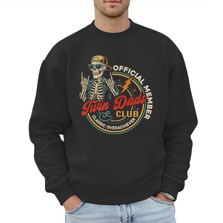 Twin Dad Club Dad Of Twins Skeleton Father's Day Men Sweatshirt