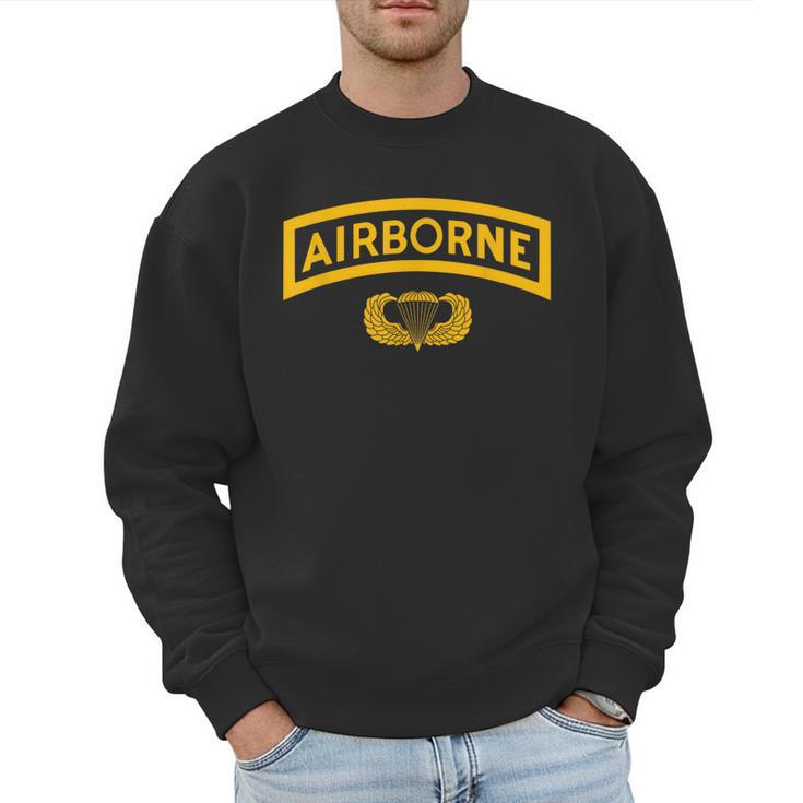 Vintage Airborne Veteran Paratrooper For Men Dad T-Shirt Men Sweatshirt