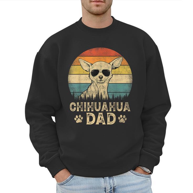 Vintage Chihuahua Dad Dog Lovers Father's Day Tee Men Sweatshirt