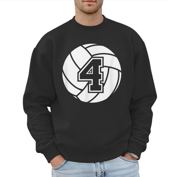 Volleyball Player 4 Volleyball Mom Dad Jersey Number 4 Men Sweatshirt