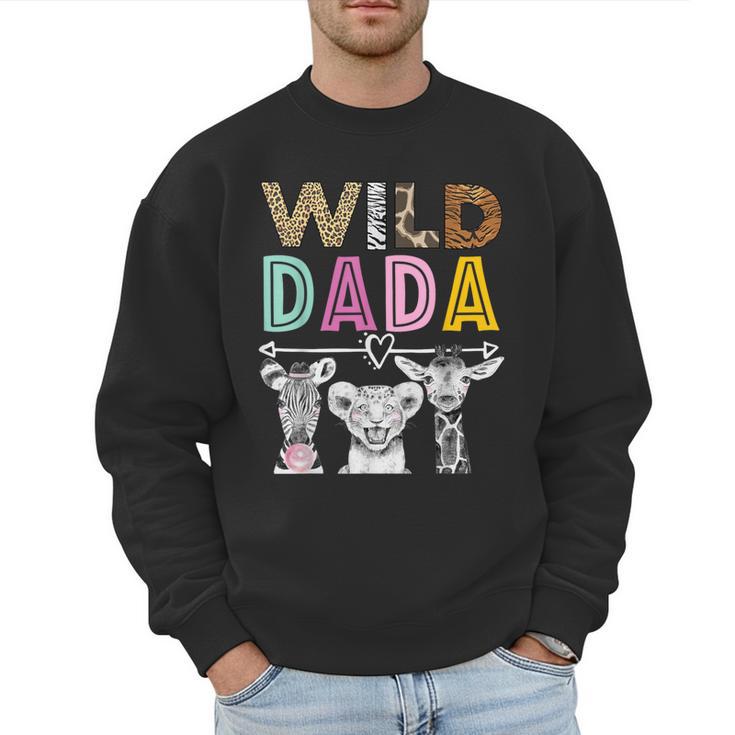 Wild Dada Zoo Theme Birthday Safari Jungle Matching Party Men Sweatshirt