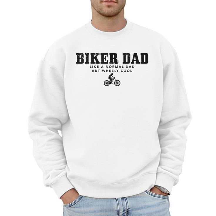 Biker Dad Mountain Bike MTB Father's Day Cyclist Men Sweatshirt