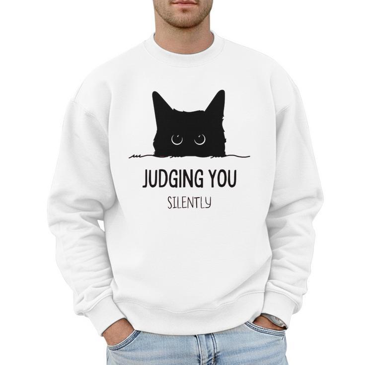 Cat Judging You Silently  Cat Mom Dad Premium Tri-Blend Men Sweatshirt