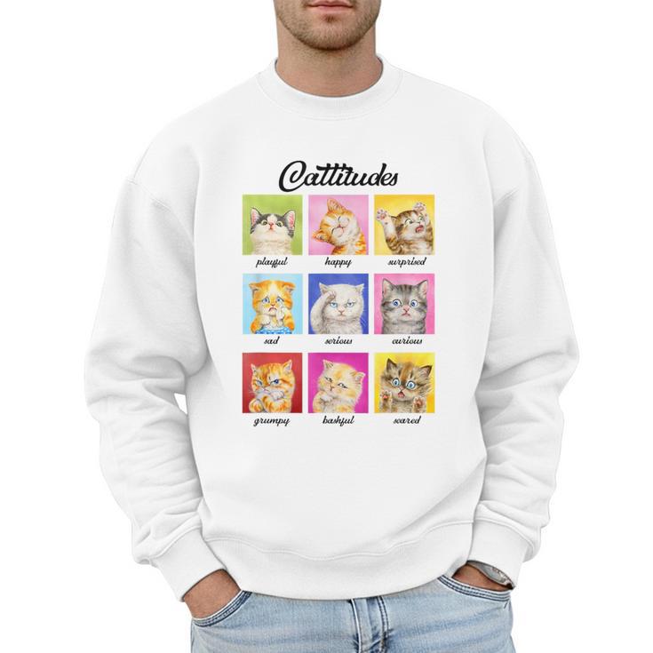 Cat Lover Cat Mom Cat Dad Crazy Cat Lady Cattitudes Men Sweatshirt
