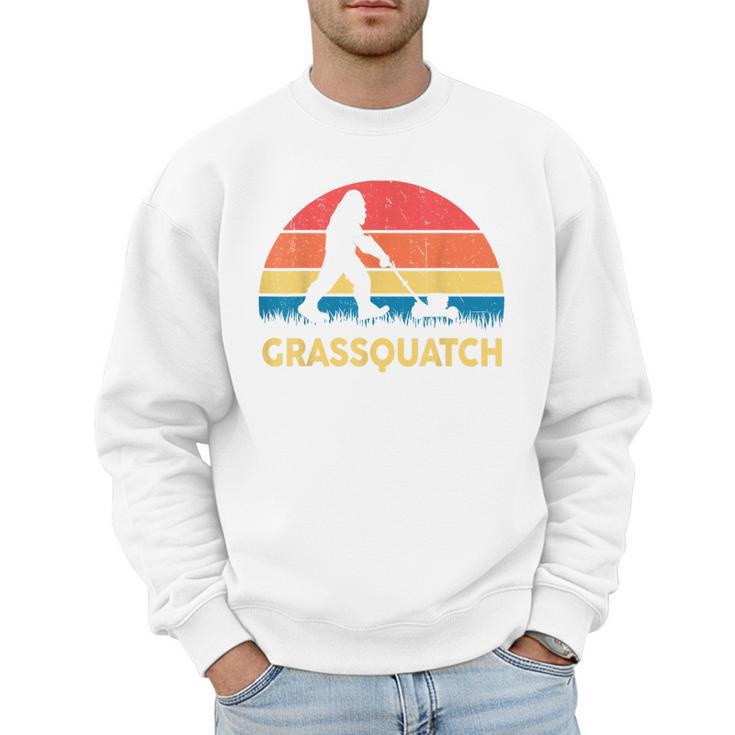 Dad Lawn Mowing Grassquatch Bigfoot Mower  Garden Men Sweatshirt