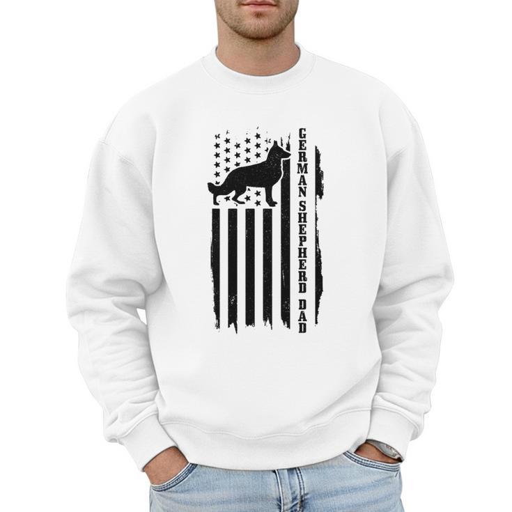 German Shepherd Dad Vintage Flag Patriotic Dog Men Sweatshirt