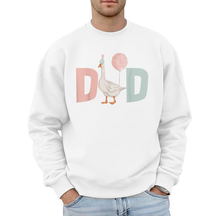 One Silly Goose Dad 1st First Birthday Family Matching Party Men Sweatshirt