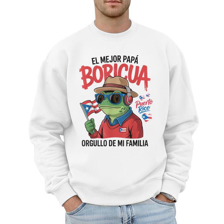 Puerto Rican Dad Idea For Men & Papá Boricua Coqui Frog Men Sweatshirt