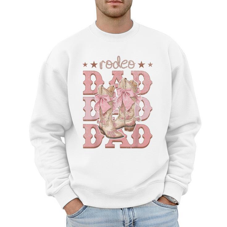 Rodeo Dad Pink Boots Coquette Cow-Girl Birthday Party Men Sweatshirt