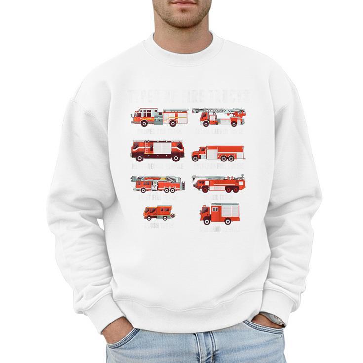 Toddler Boy Types Of FireTruck Firefighter Baby Dad Fireman Men Sweatshirt