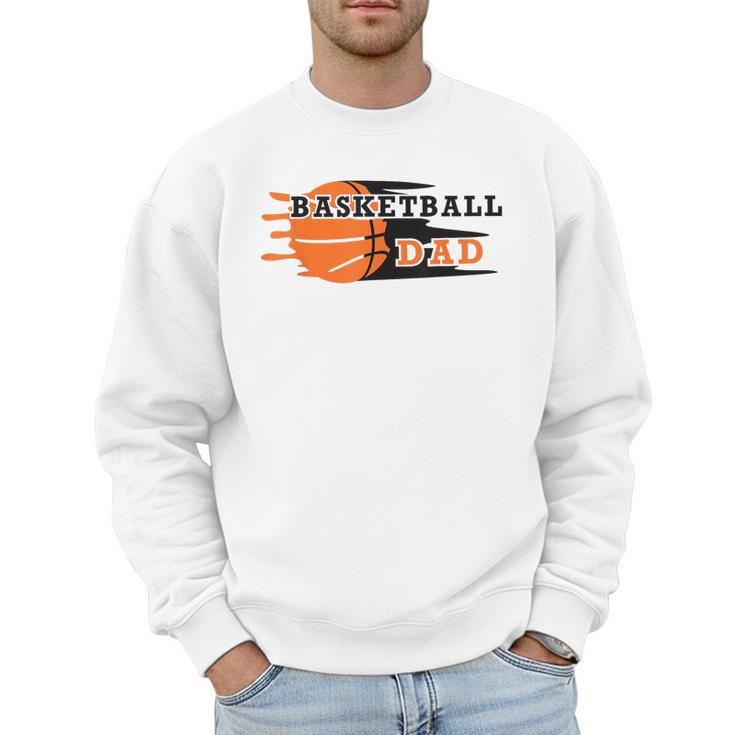 Vintage Proud Basketball Dad Fathers Day Basketball Player Men Sweatshirt