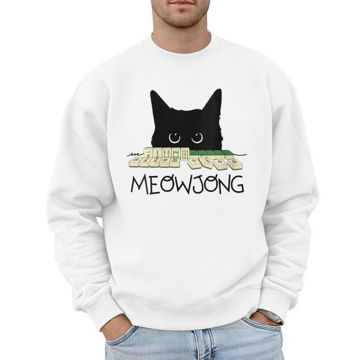 Women's Meowjong Cat Mahjong Chinese Game  Cat Mom Dad Men Sweatshirt