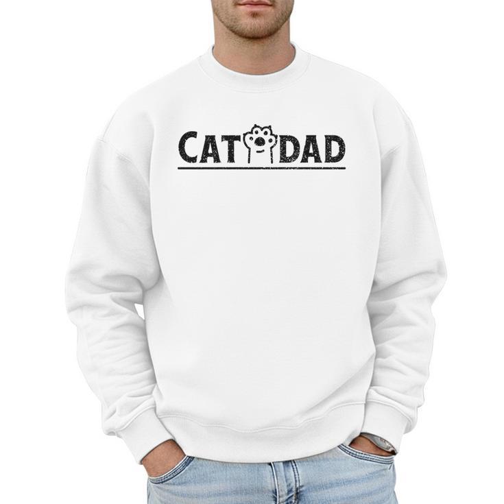 Worlds Best Cat Dad Ever Vintage Cat Dad Father Day Men Men Sweatshirt