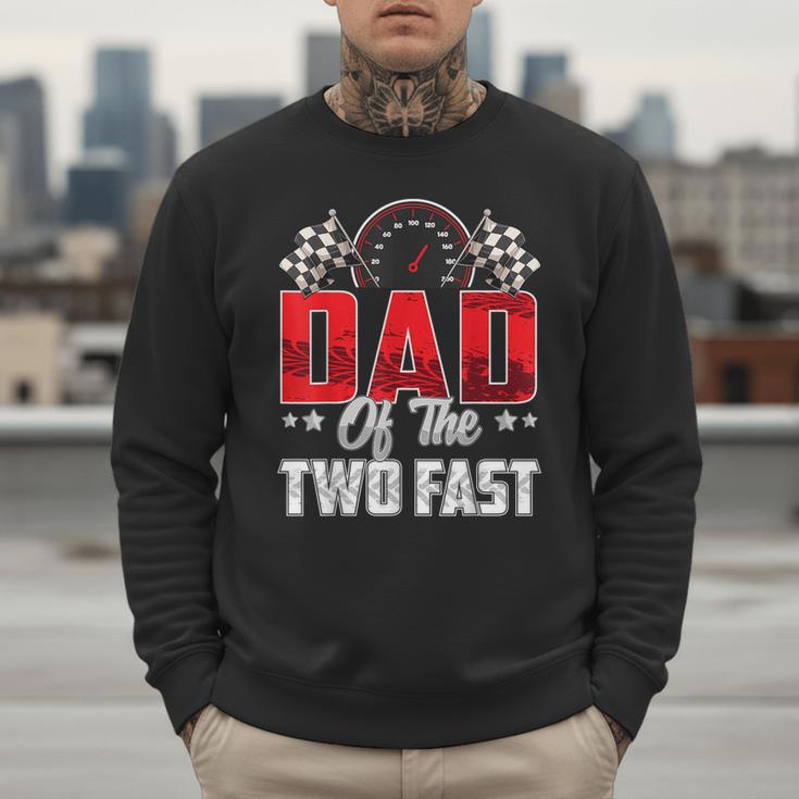 2 Year Old Racing Car Two Fast Birthday 2nd Family Dad Men Sweatshirt
