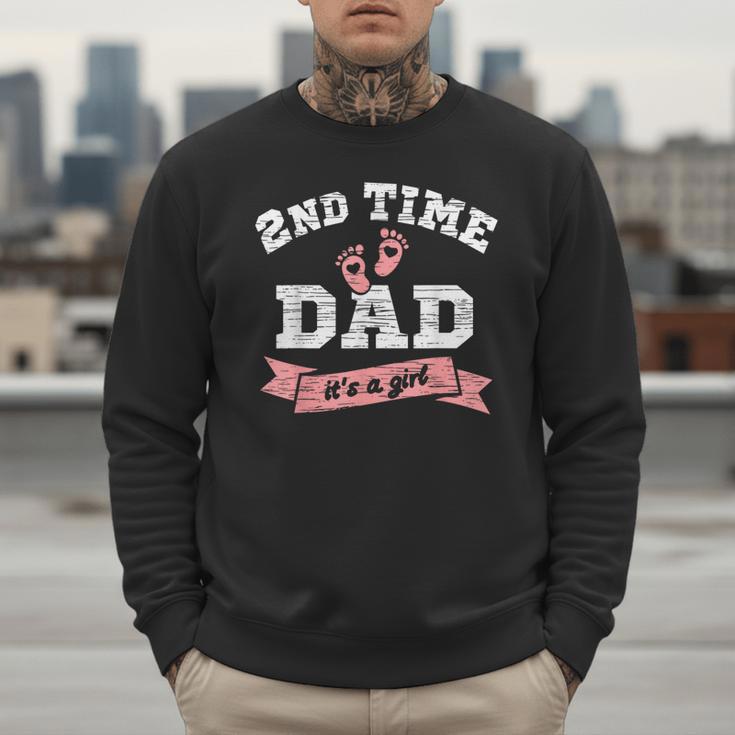2nd Second Time Dad It's a Girl Gender Reveal Dad Of 2 Kids Men Sweatshirt