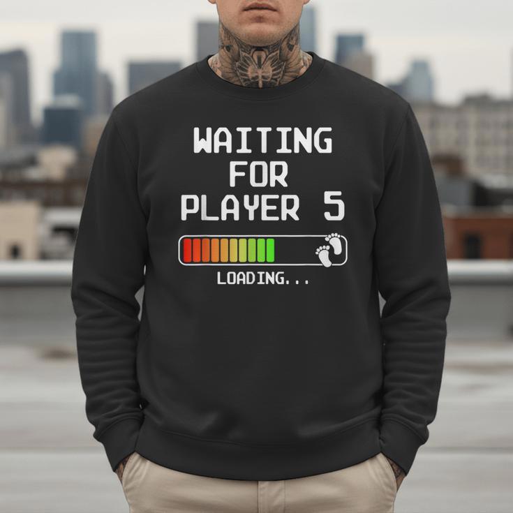 3rd Time Dad Mom Waiting For Player 5 Baby 3 Announcement Men Sweatshirt