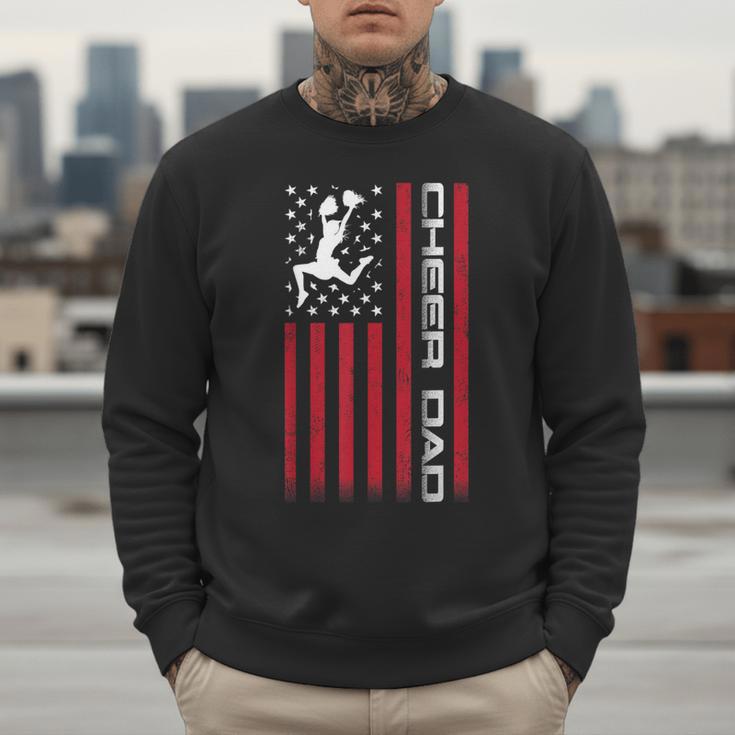 4th Of July US Flag Cheer Dad Shirt For Father's Cheer Men Sweatshirt