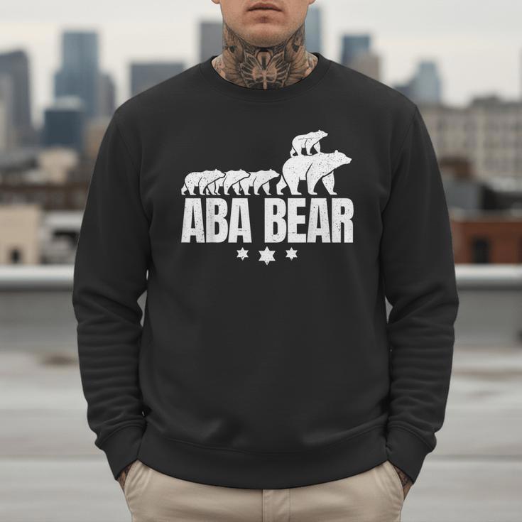 Aba Bear For Jewish Dad With Four Kids On Father's Day Men Sweatshirt