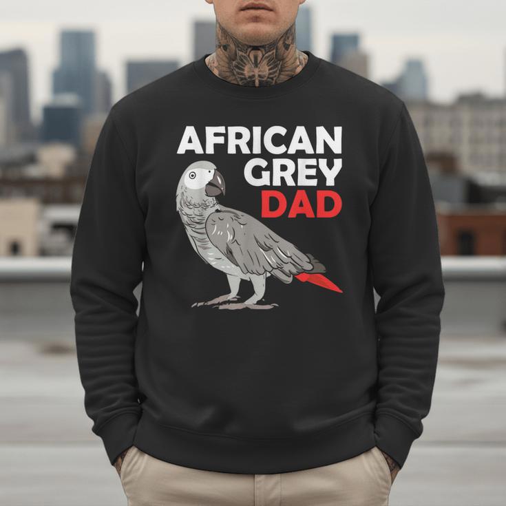 African Grey Parrot Dad Congo Bird Father Men Sweatshirt
