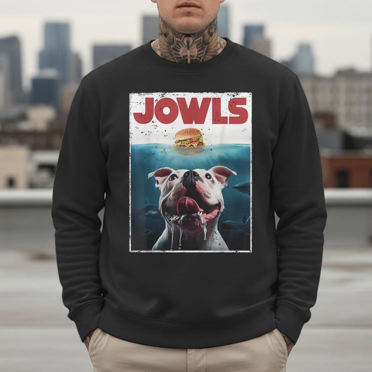 American Bulldog Jowls Burger Bully Dog Mom Dog Dad Men Sweatshirt