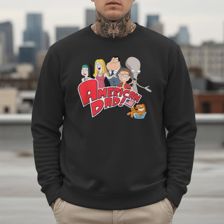 American Dad Show Logo With Family Cartoon Men Sweatshirt