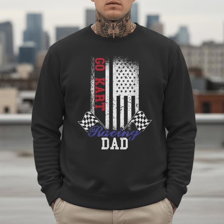 American Flag Go Kart Racing Race Dad Flag Men Sweatshirt