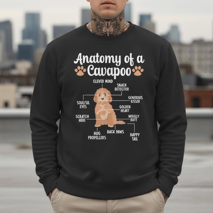 Anatomy Of A Cavapoo Dog Cavapoo Owner Cavapoo Dad Men Sweatshirt
