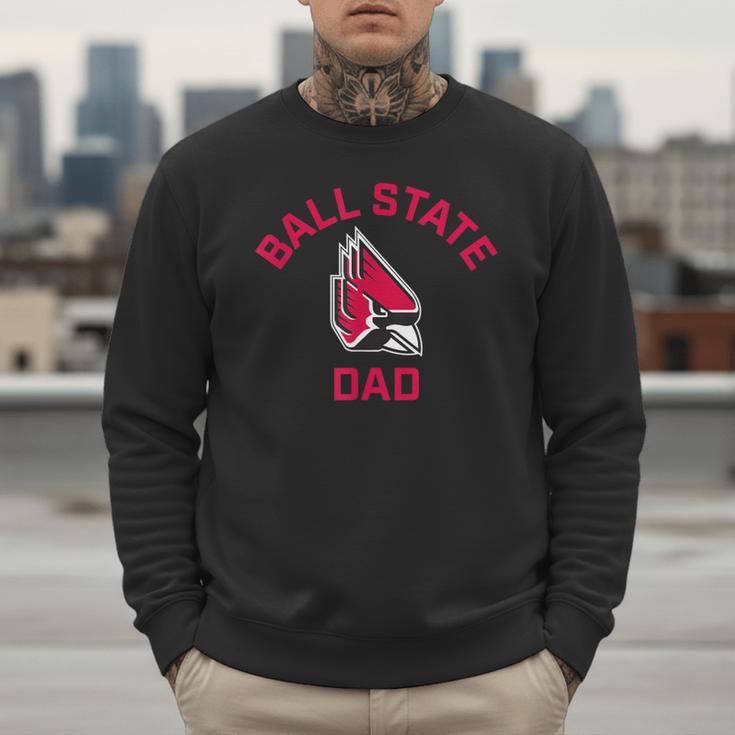 Ball State University Cardinals Arched Dad Men Sweatshirt