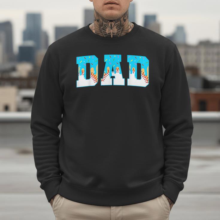 Baseball Dad Ice Cream Drip Happy Fathers Day Men Sweatshirt