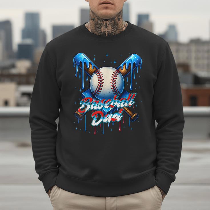 Baseball Drip Dad Father Day Birthday Group Matching Family Men Sweatshirt