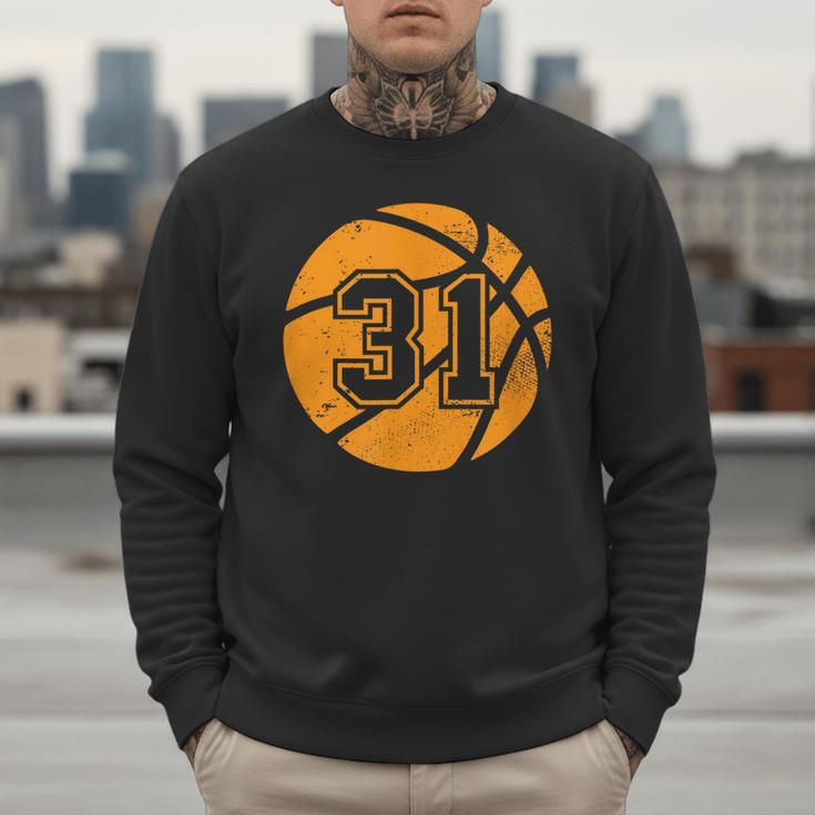 Basketball Player 31 Basketball Mom Dad Jersey Number 31 Men Sweatshirt