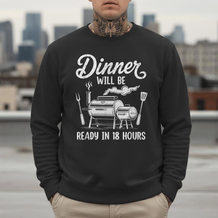 Bbq Men Smoking Meat Smoker Grilling Barbecue Dad Men Sweatshirt