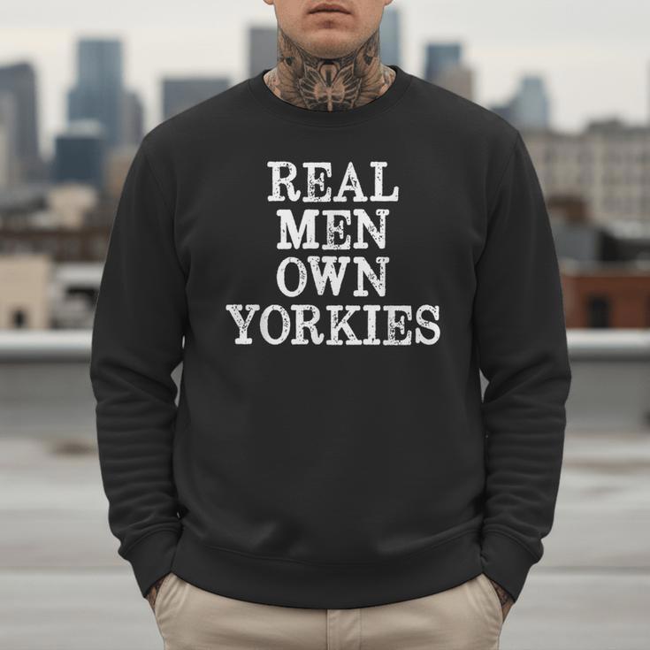 BDAZ Yorkie Dad Real Men Own Yorkies Terriers Dog Husband Small Men Sweatshirt BDAZ Yorkie Dad Real Men Own Yorkies Terriers Dog Husband Small Men Sweatshirt