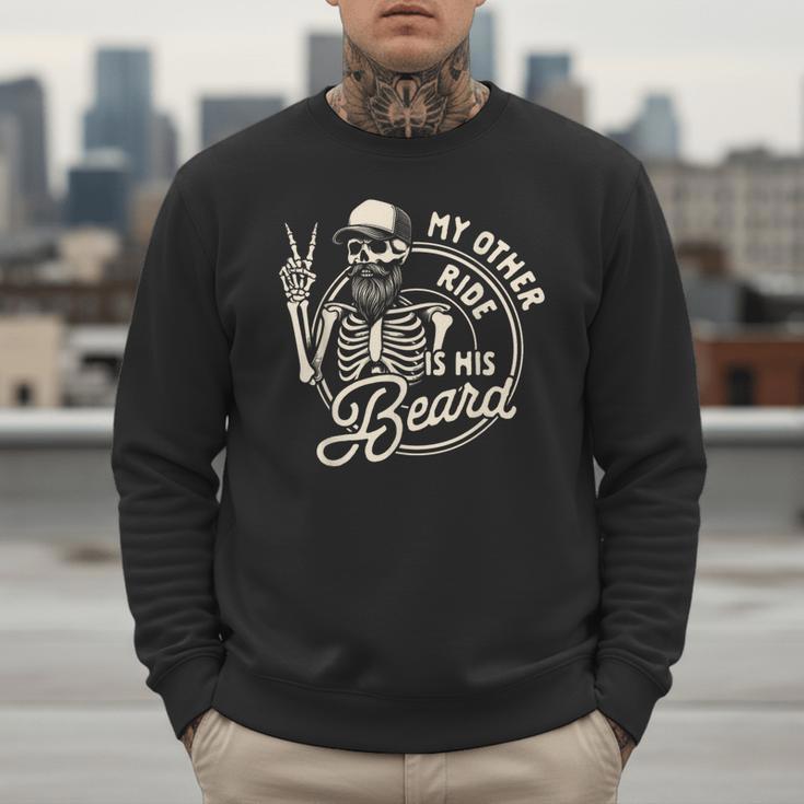Bearded Dad Daddy Father’s Day My Other Ride Is His Beard Men Sweatshirt