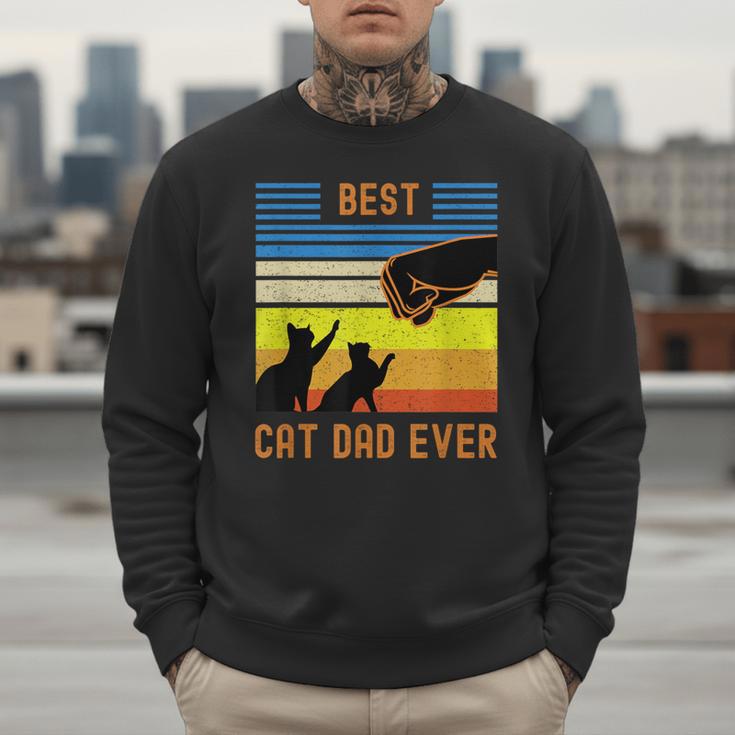 Best Cat Dad Ever Fist Bump For Fur Daddies Men Women Girls Kids Men Sweatshirt