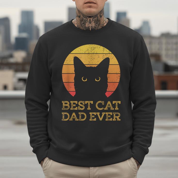 Best Cat Dad Ever Vintage Cat Daddy Fathers Day Men Sweatshirt